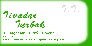 tivadar turbok business card