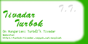 tivadar turbok business card